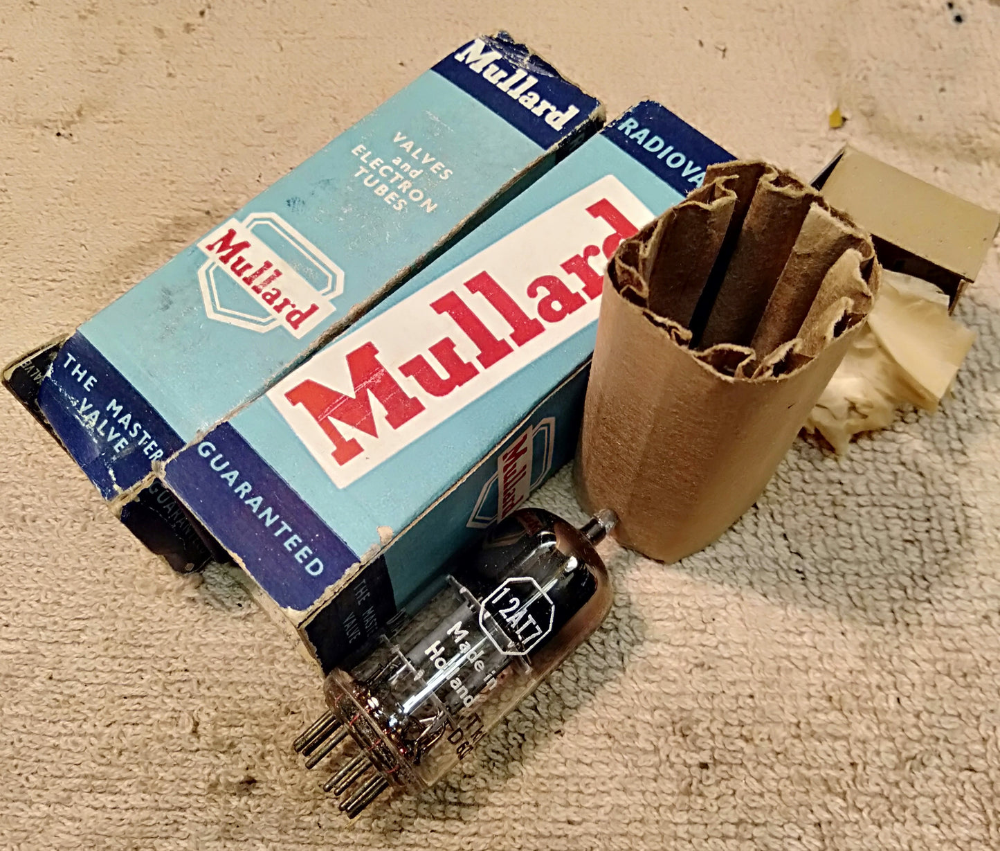 Mullard 12AT7 valves. NOS