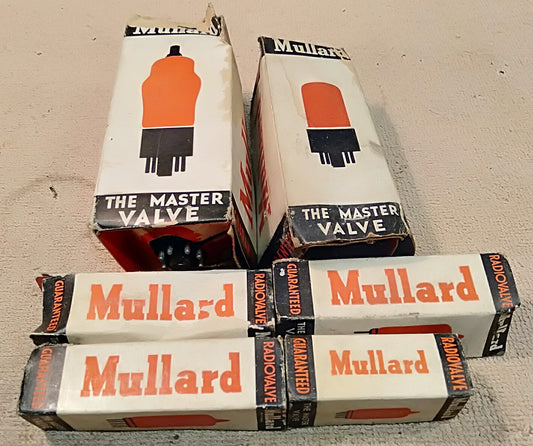 Mullard valves. NOS